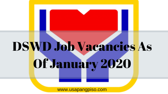 DSWD Job Vacancies