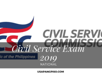 Professional and Sub-Professional: Civil Service Exam Schedule 2019